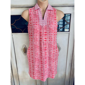 EUC J. Mclaughlin Joanna Catalina Cloth Westerly Shift Dress Sleeveless Sz S